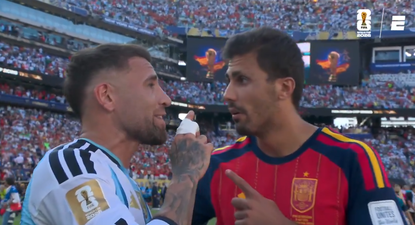 La charla de Otamendi y Rodri