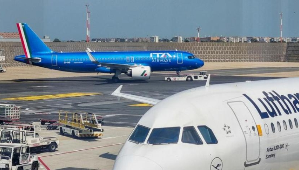 Aviones de ITA Airways y Lufthansa