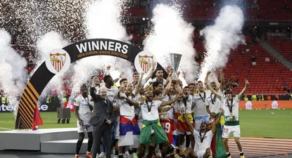 El Sevilla celebra por séptima vez una copa continental.