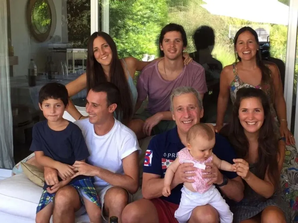 Juan Pedro Damiani, en familia, su más preciado tesoro