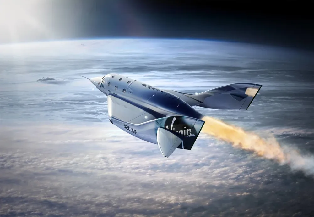 Uno de los vuelos experimentales de Virgin Galactic.