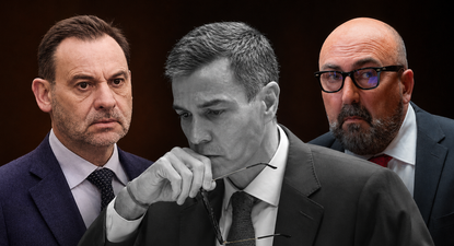 José Luis Ábalos, Pedro Sánchez y Koldo García.
