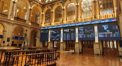 La Bolsa de Madrid.
