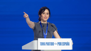 Isabel Díaz Ayuso, este domingo en el Congreso del PP en Madrid.