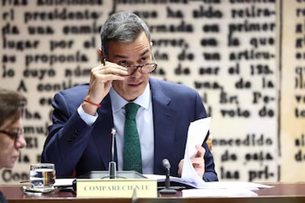 Pedro Sánchez en la comisión del Senado por el caso Koldo.&nbsp;