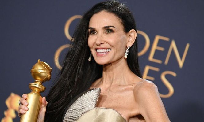 Al recoger el Globo de Oro, Demi Moore reconoció que durante años pensó que no merecía un premio como este.