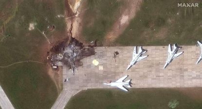 Ucrania atacó aviones bombarderos rusos con decenas de drones el pasado domingo.