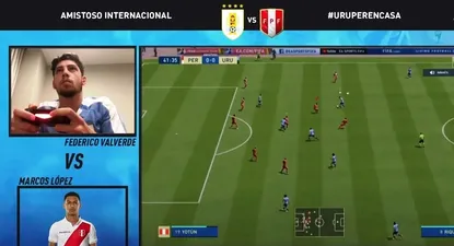hasta para el playstation es bueno: valverde le gano 2-0 a peru