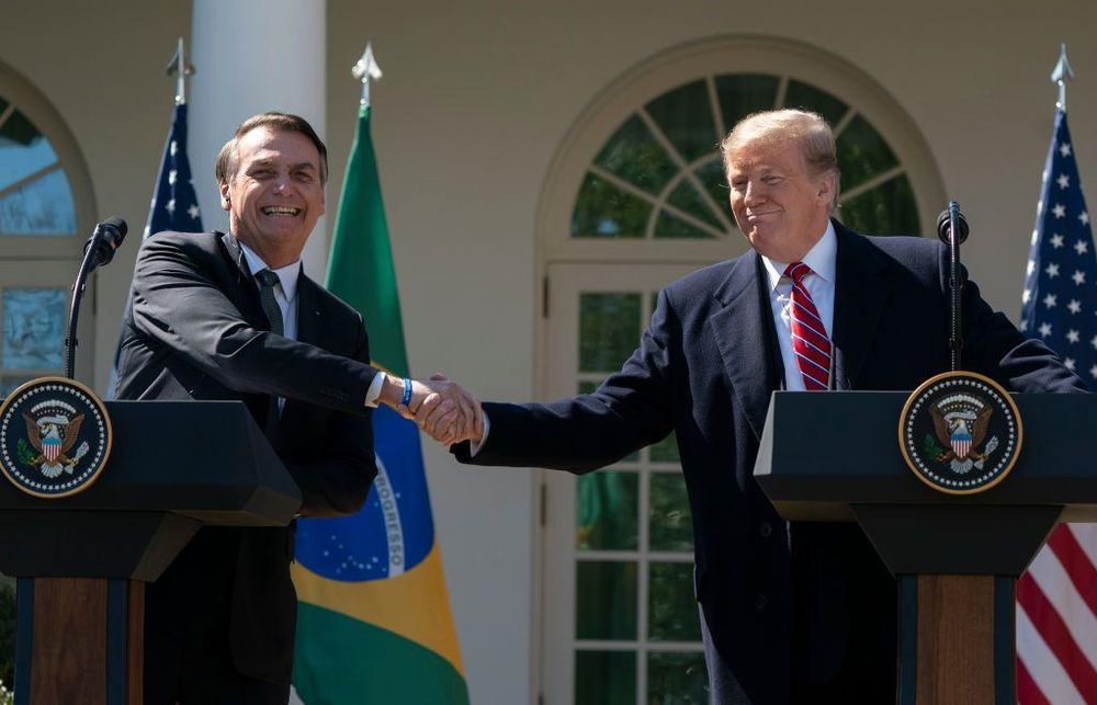 Bolsonaro y Trump, ambos políticos conservadores, se encontraron en 2019 en Washington.