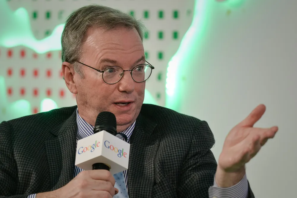 El presidente ejecutivo de Google, Eric Schmidt