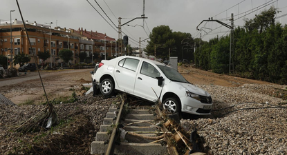 Consecuencias de la DANA en las vías cercanas a Valencia