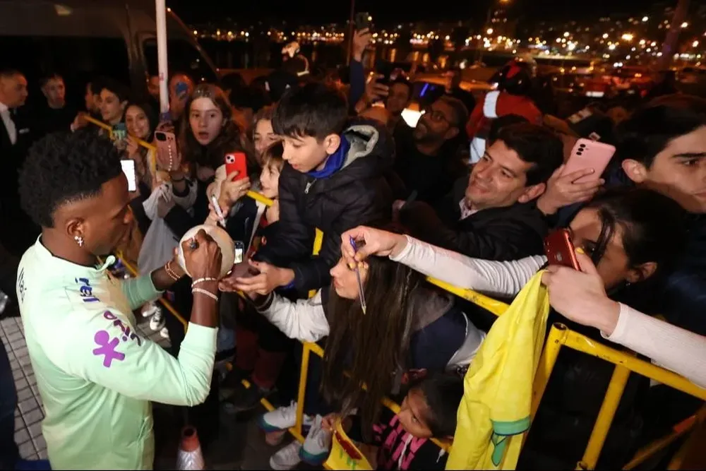 Vini y los hinchas uruguayos