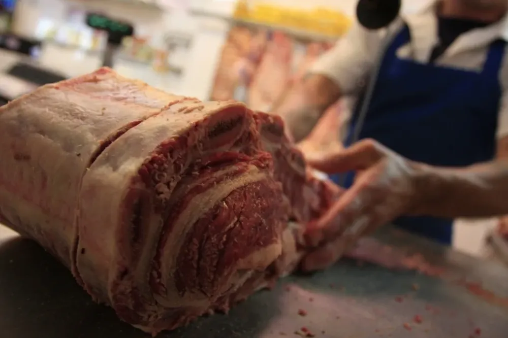 No baja toda la carne, dijo Falero. Es solo un 10% del abasto