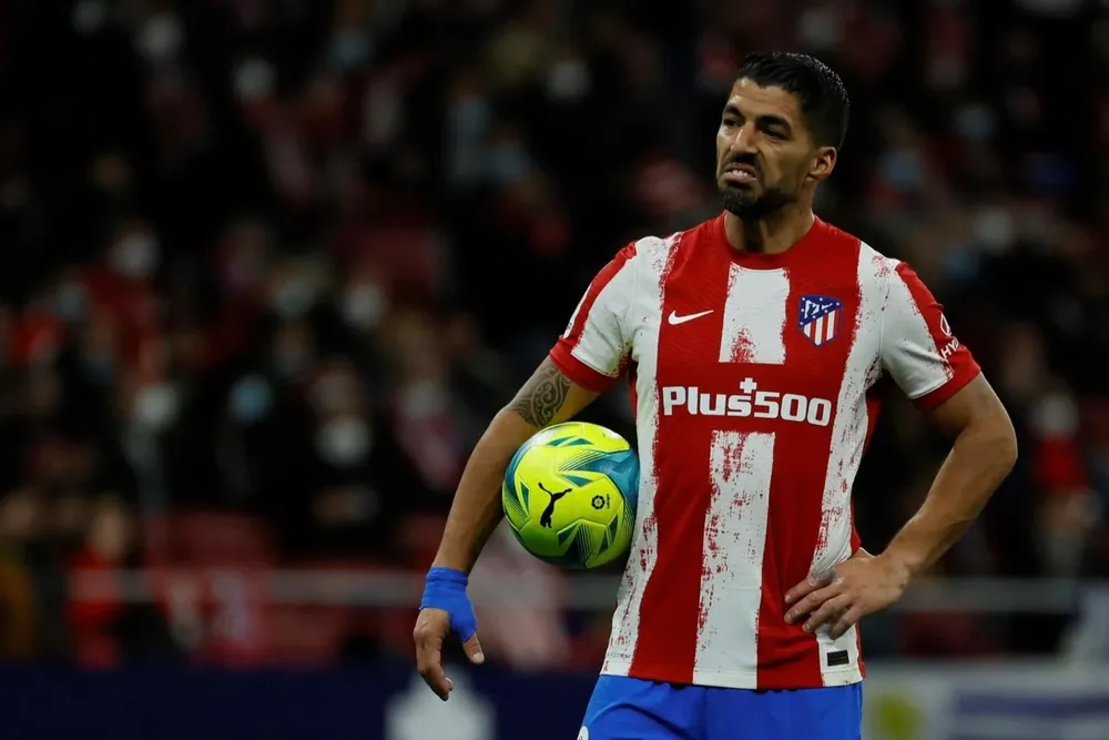 Suárez antes de rematar el penal fallado