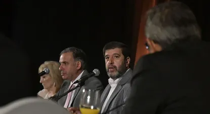 Carolina Cosse, Yamandú Orsi y Fernando Pereira