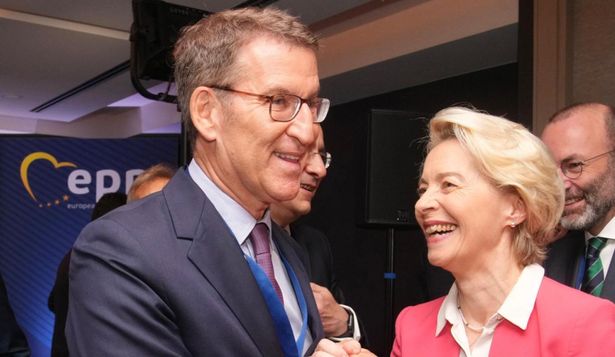 Alberto Nuñez Feijóo y Ursula Von der Leyen,