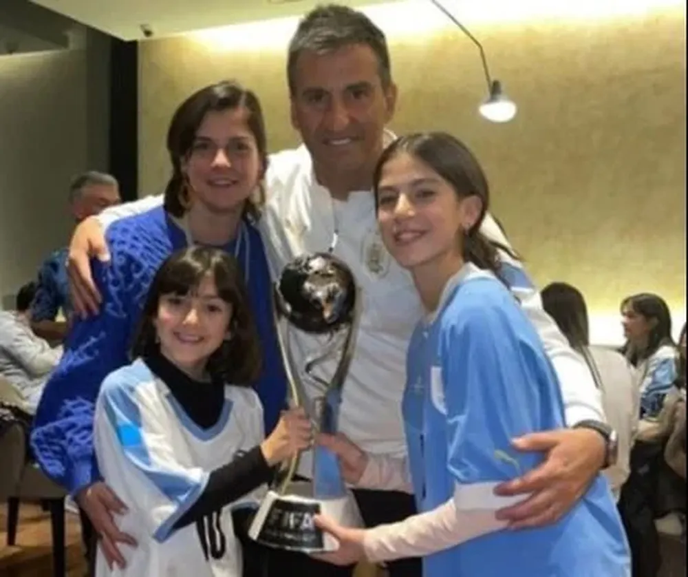 Marcelo Broli y el festejo con su familia