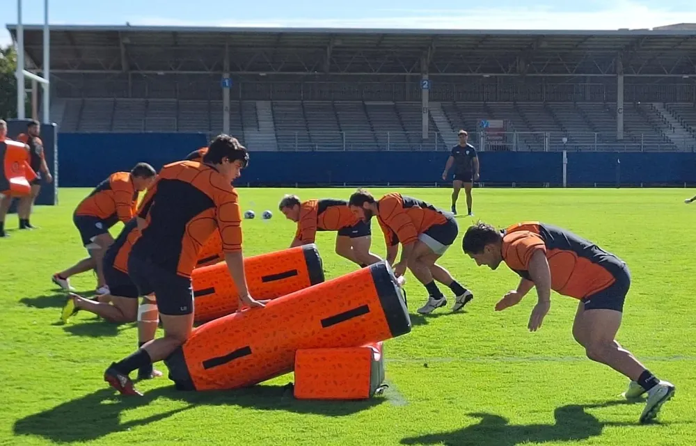 Felipe Arcos Pérez y Lucas Bianchi en el entrenamiento del jueves