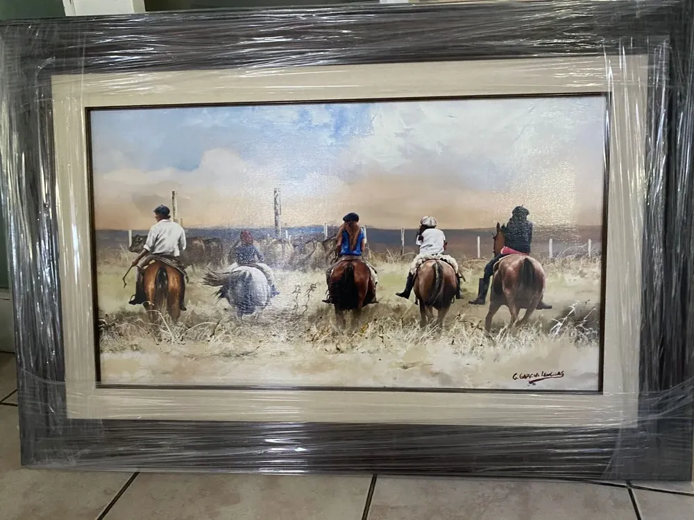 El cuadro que fue obsequiado a Valdés Requena.