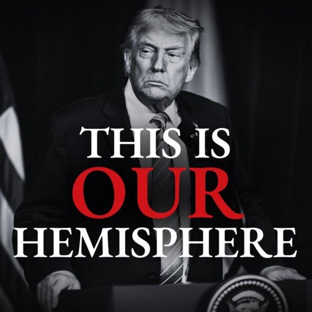 Imagen divulgada en X por el Departamento de Estado que dice: "Este es nuestro hemisferio"