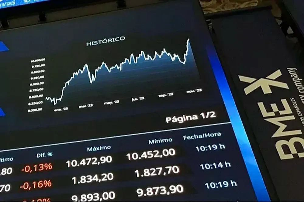 Interior de la Bolsa de Madrid