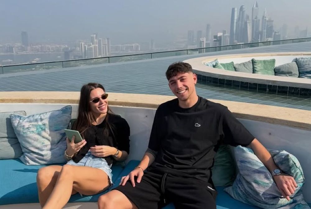 Federico Valverde y su esposa, Mina Bonino, en su viaje de vacaciones a Dubái