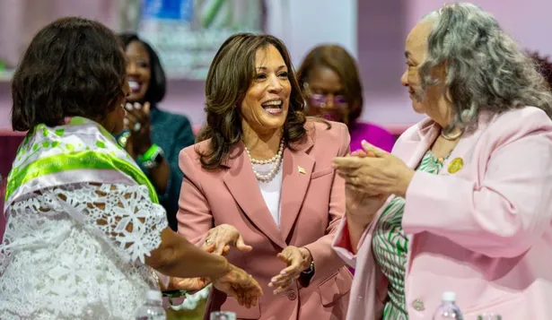 Kamala Harris se unió a las Alpha Kappa Alpha (AKA), quienes se identifican con el rosa y el verde, en 1986, cuando estudiaba en la Universidad de Howard.