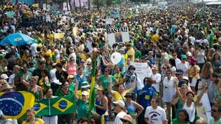 Protestas contra Dilma en Copacabana