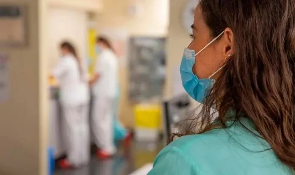 Uso de mascarillas en un centro de salud