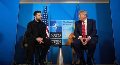 El presidente de Ucrania, Volodymyr Zelensky, se reunió con el presidente estadounidense Donald Trump en la cumbre de la OTAN en junio.