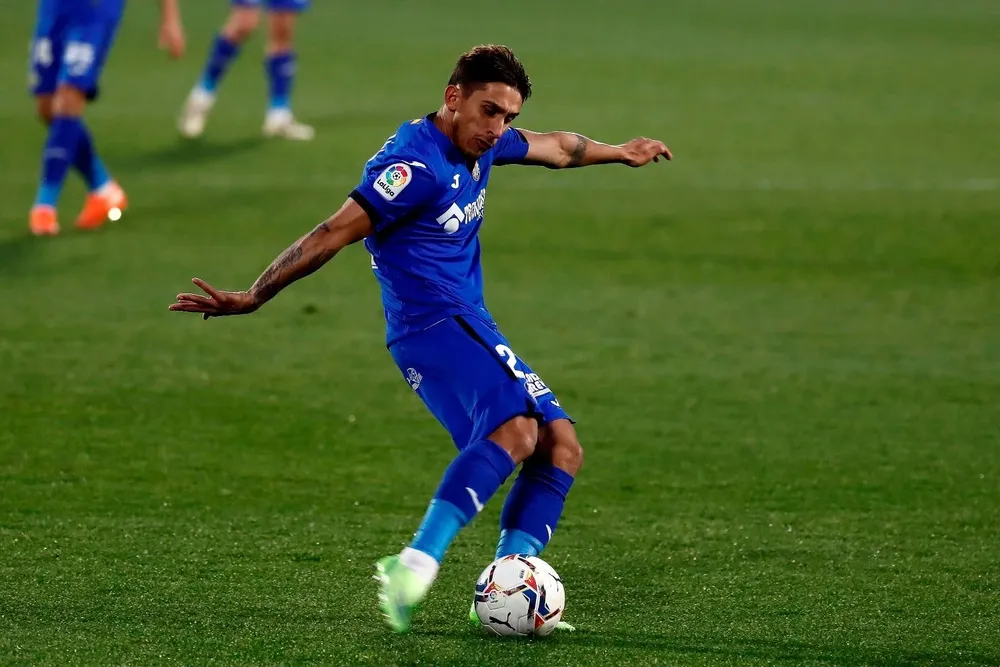 Damián Suárez jugando para Getafe