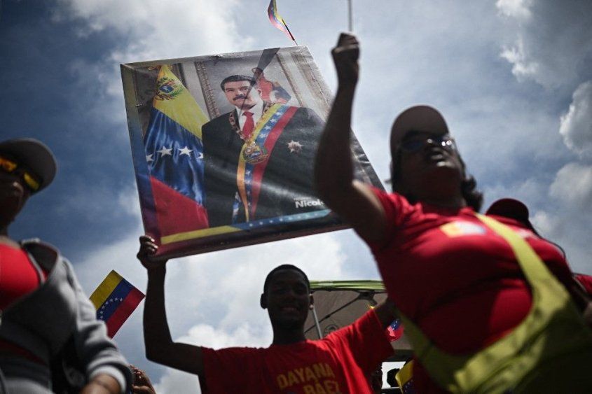 Movilización en apoyo a Maduro en Caracas