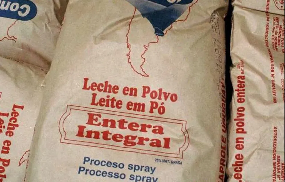 Exportaciones de leche en polvo con preciso al tope