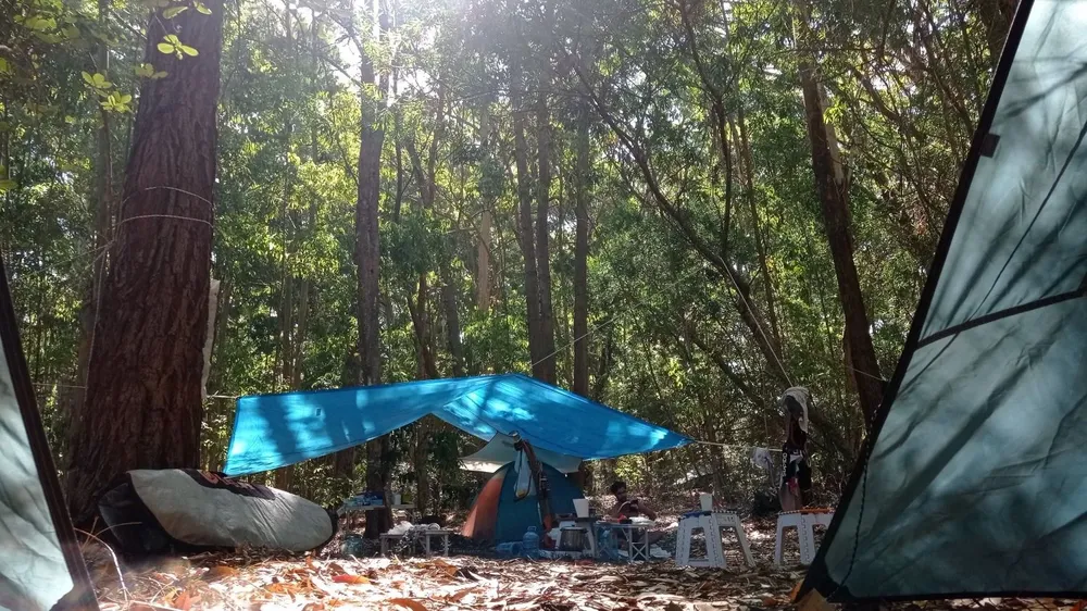 Camping en el Parque Nacional Santa Teresa, en Rocha.