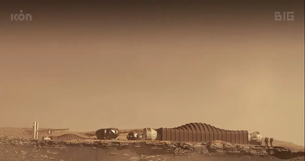 Render del Mars Dune Alpha ubicado en Marte