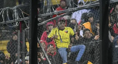 Incidentes en el partido entre Peñarol y Colón