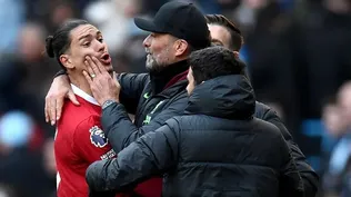 Jürgen Klopp separó a Darwin Núñez cuando intentó discutir con Guardiola
