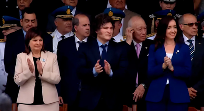 Javier Milei y Victoria Villarruel se reencuentran en un acto de la Policía Federal. Foto: NA