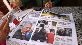 Diario en un quiosco de Portugalete muestra en la portada la declaración del grupo separatista vasco ETA