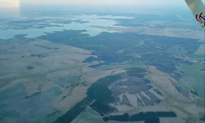 Relevamiento del área dañada, este martes de mañana.