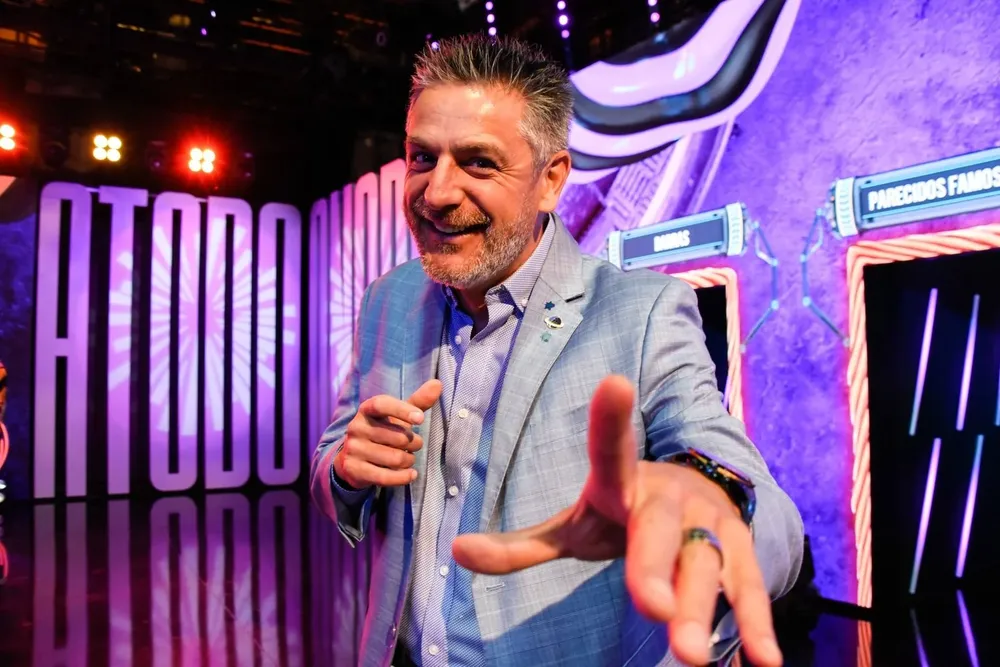 Coco Echagüe en el estudio de A todo o nada