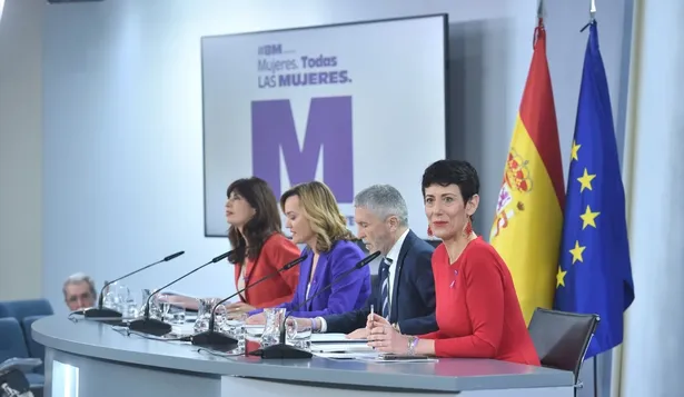 Consejo de Ministros extraordinario celebrado hoy con motivo del 8M, en el Palacio de la Moncloa.