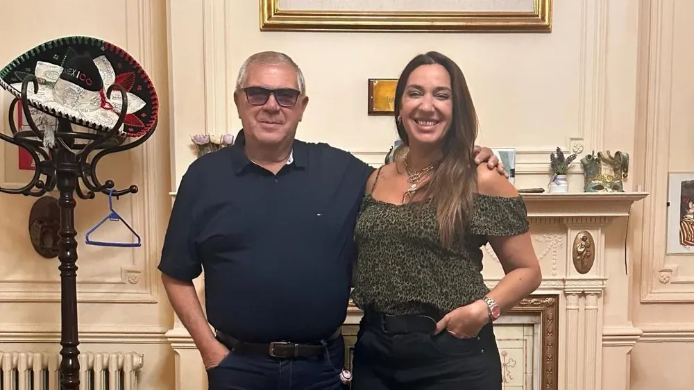 Álvaro Recoba y Paola Bianco