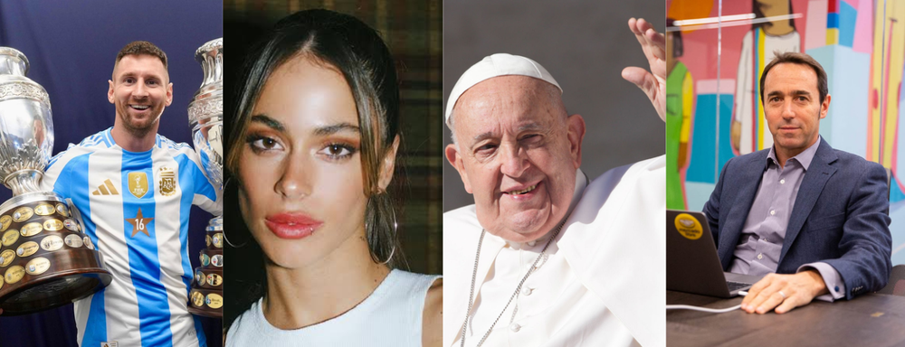 Messi, Tini, el Papa Francisco y Galperín están entre los latinoamerianos más influyentes