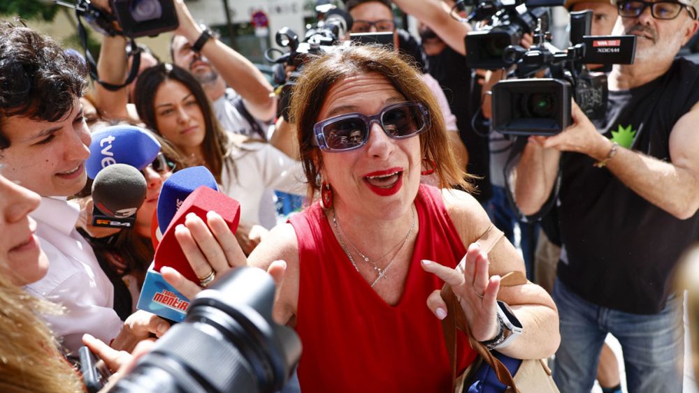 La llegada de Leire Díez a Ferraz. EFE&nbsp;