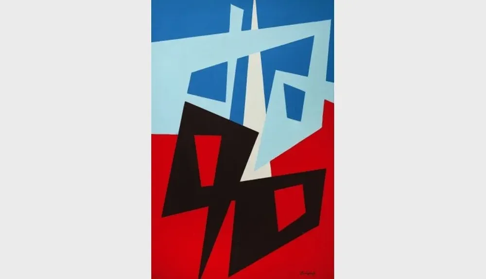 Forma y Espacio N2, un óleo sobre tela de José Pedro Costigliolo