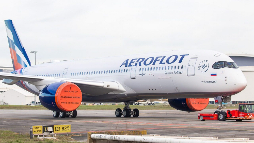 Una de las aeronaves de la empresa rusa Aeroflot.