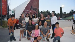 La delegación de niños del hogar del Prado.
