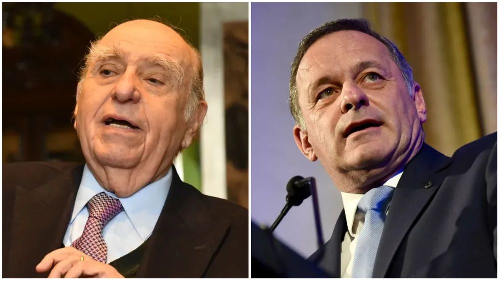 Julio María Sanguinetti y Álvaro Delgado