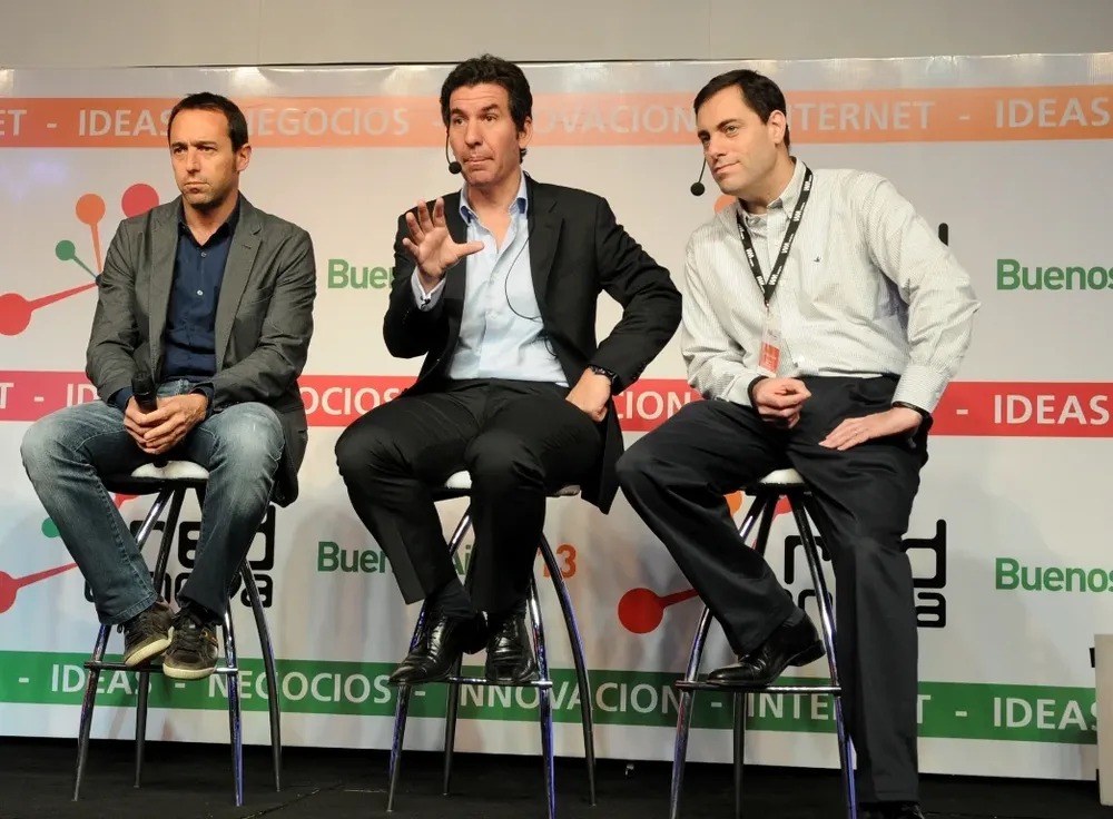 MArcos GAlperín, Andy Freire y Santiago Bilinkis
